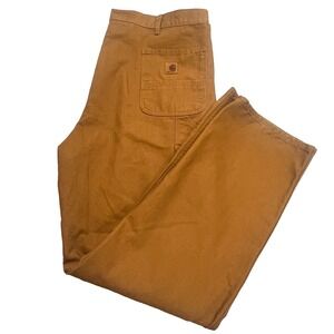 Carhartt Washed Duck Utility Work Pants Men 44x36 Loose Fit Brown Canvas NEW